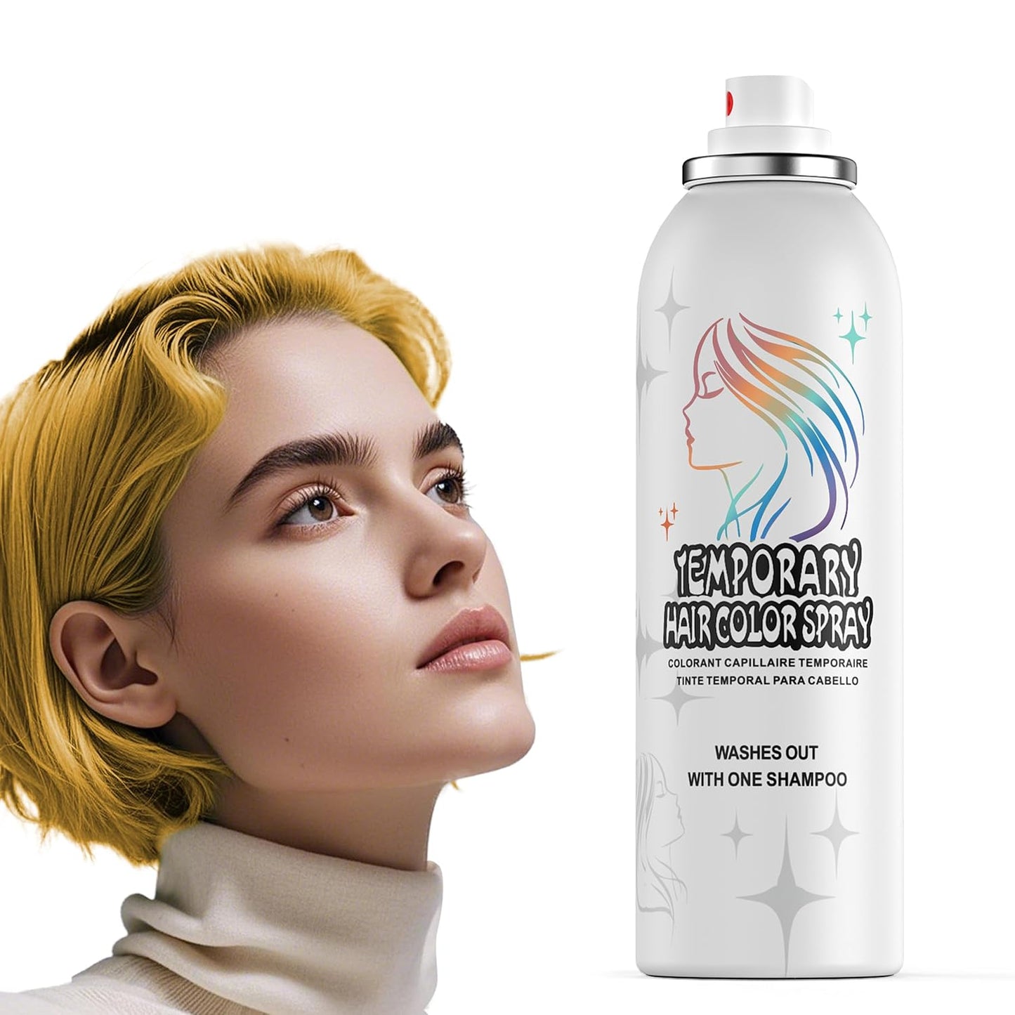 Gold Temporary Hair Color Spray - Washable & Non-Sticky Instant Hair Dye | Perfect for Halloween & Parties, 150ml