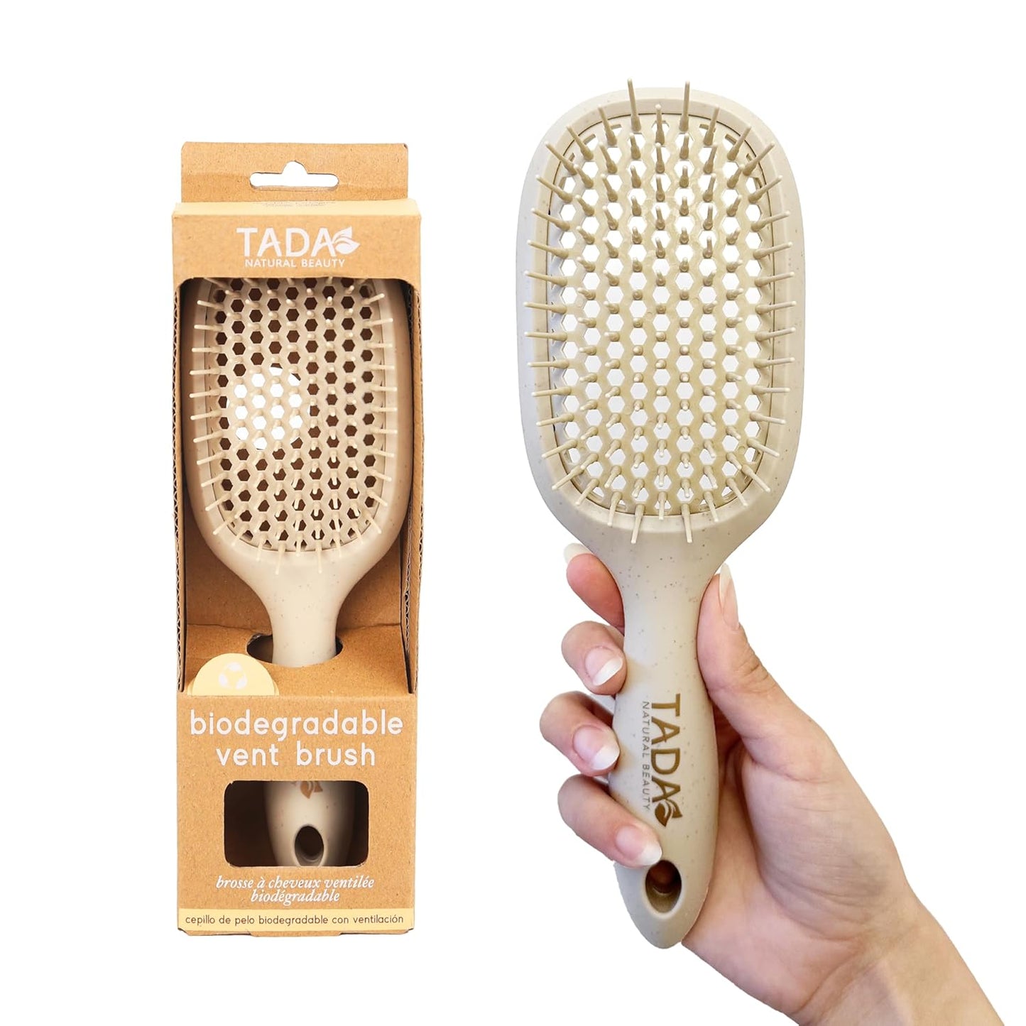 Natural Beauty Hair Brush Detangler - Ideal for Curly, Thick, and Wavy Hair | Quick Drying & Styling, 2-Pack (4 Colors)