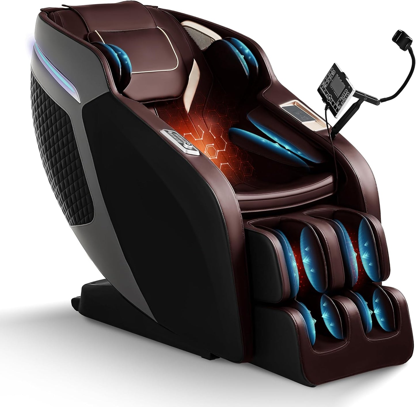 Luxury 4D Full Body Massage Chair - Zero Gravity Shiatsu Recliner with 18 Auto Modes & Heating Features | Voice/App Control