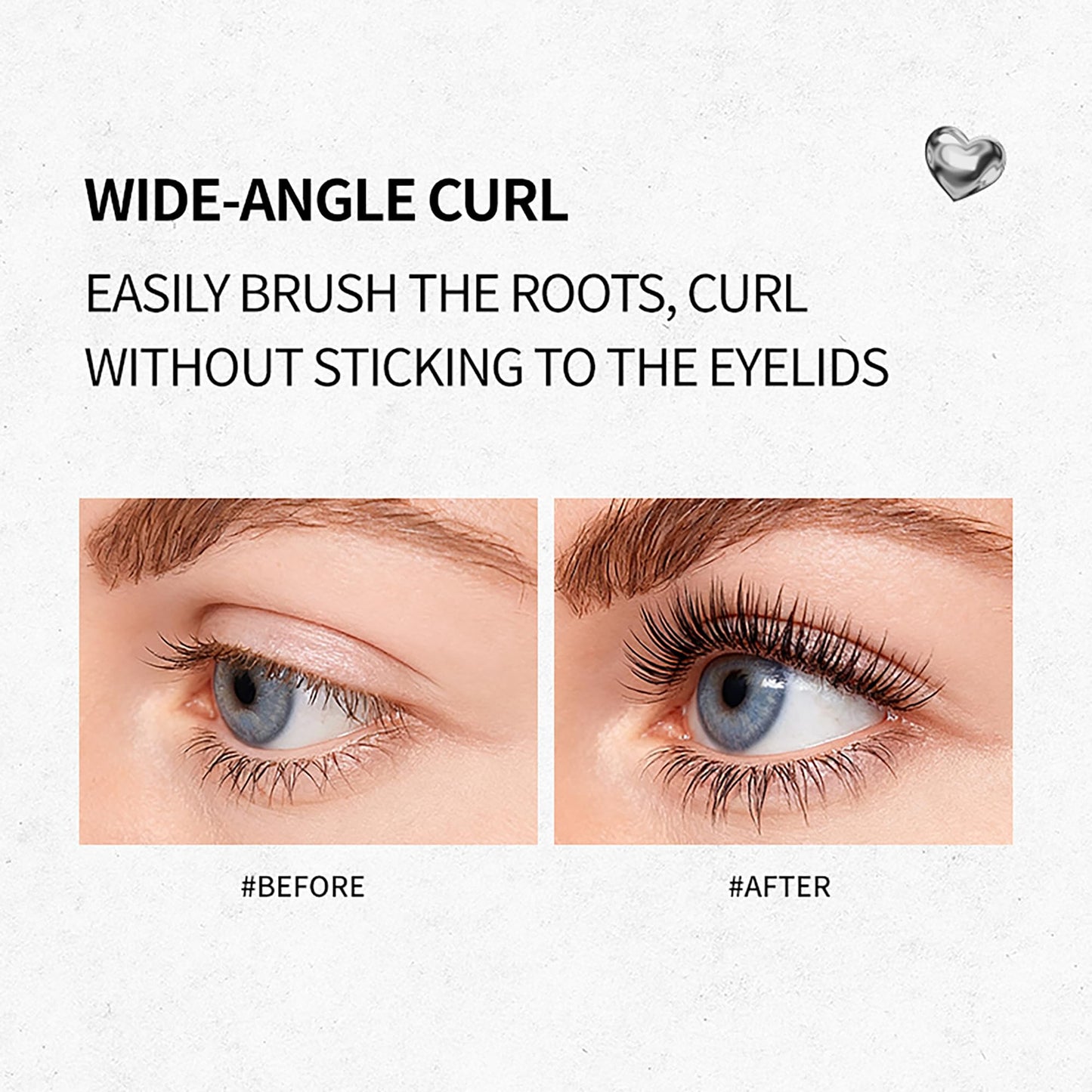 Iron Wand Mascara – 5D Curling with Washable Metal Wand, Waterproof Black Volume & Length, Long-Lasting Smudge-Proof for Eyelashes