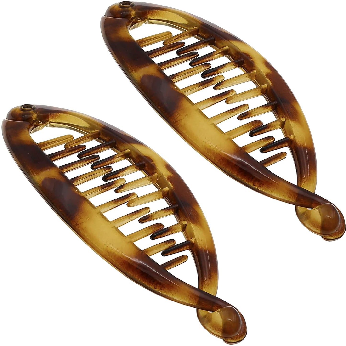 French Extra Small Banana Clips for Thin Hair - 3.5 Inch Classic Strong Hold Updo Ponytail Holder