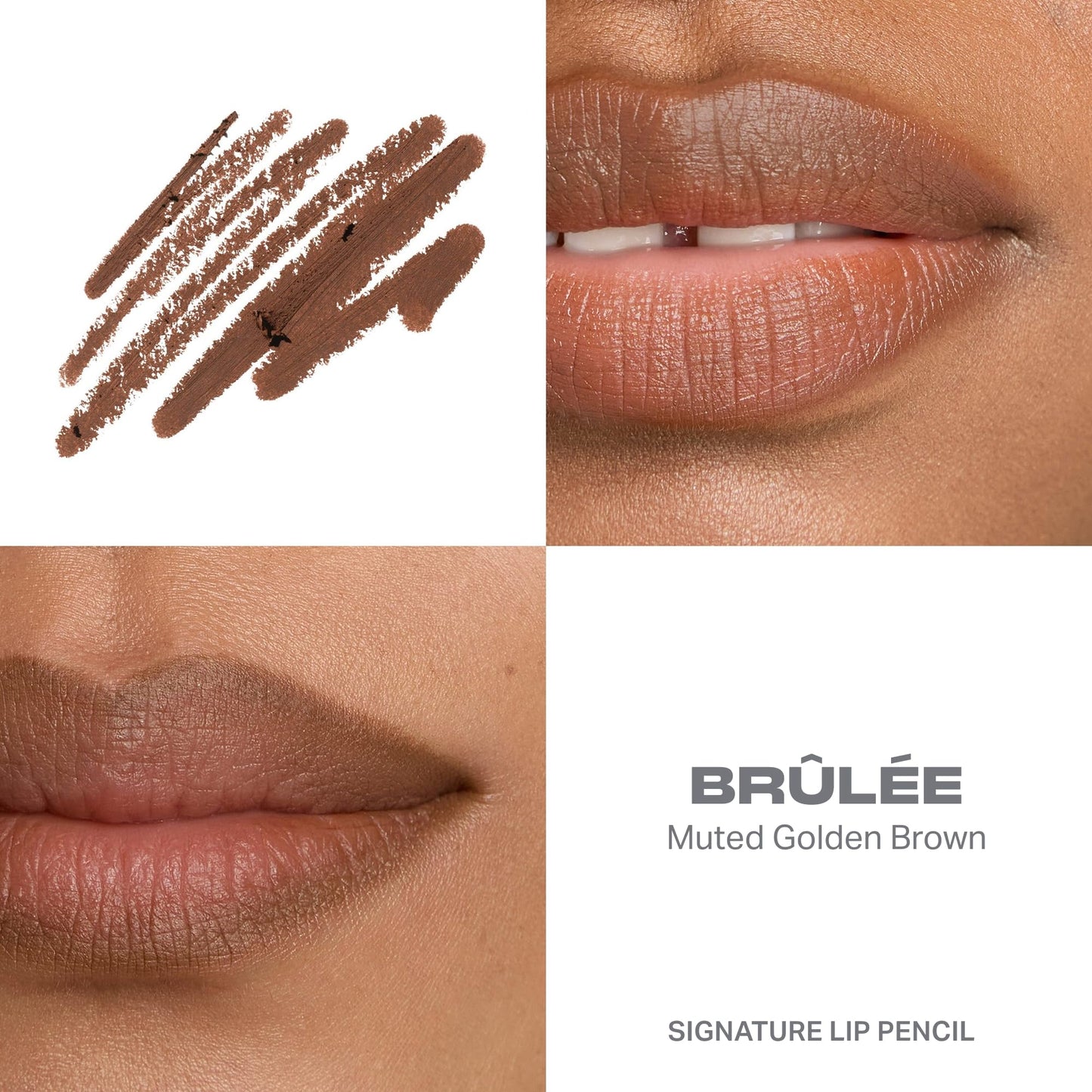 Morphe Signature Lip Liner Pencil - Creamy, Long Lasting Definer for Precise Shaping and Filling - Lip Makeup Essential with Smooth Glide - Professional Lipliner Pencil - Brulee (0.05 oz)