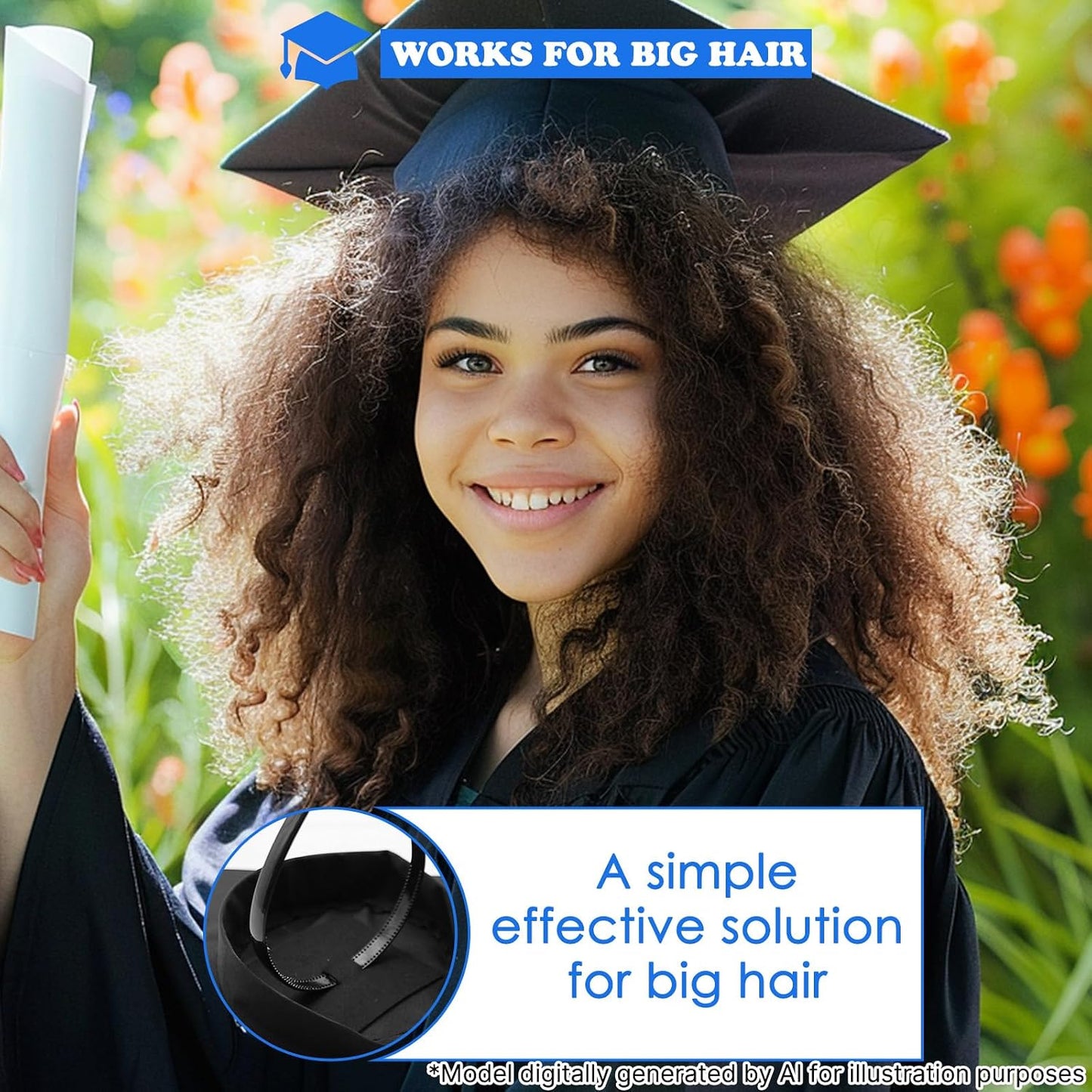 Graduation Cap Headband - Firm Anti-Fall Hairband for Graduates | Perfect Gift for Students & Women