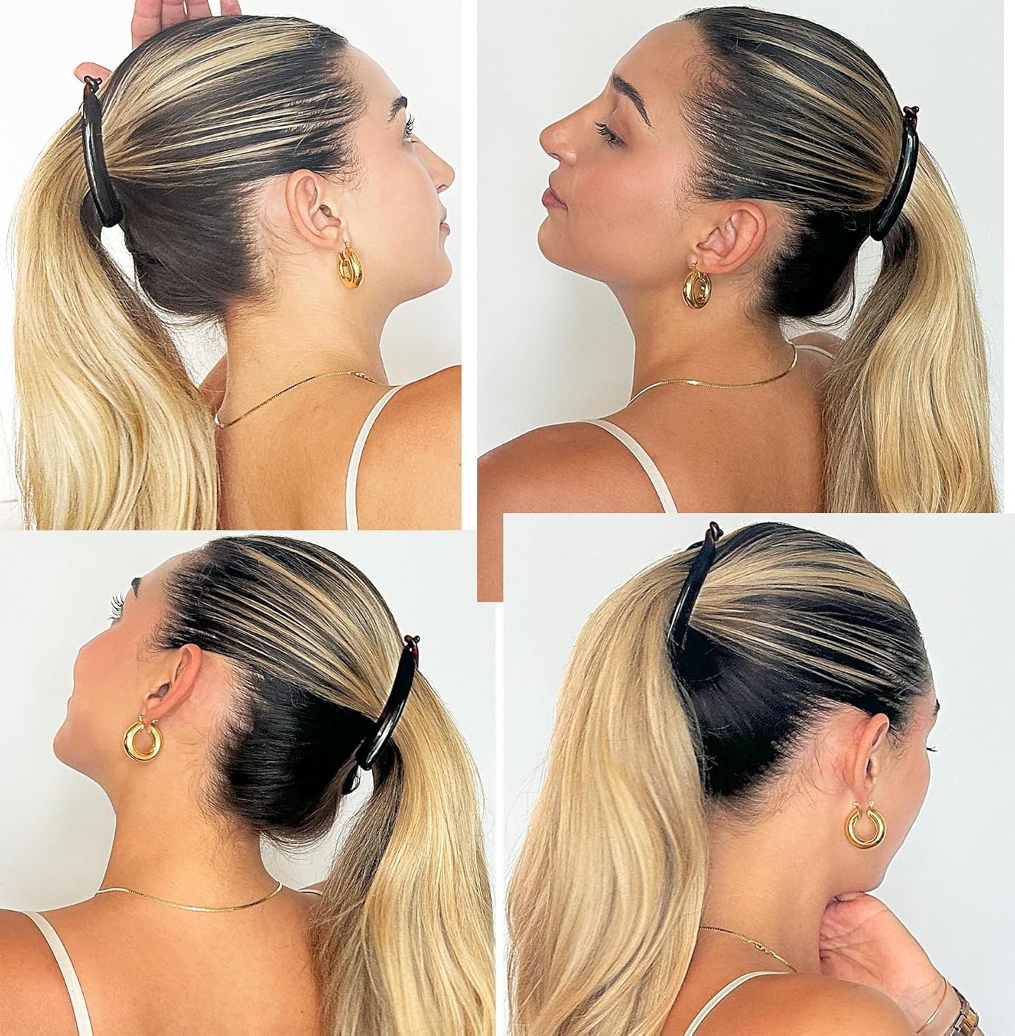 French Hair Banana Clincher Clip - Non-Slip Updo Ponytail Holder | Durable Styling Accessory for Women