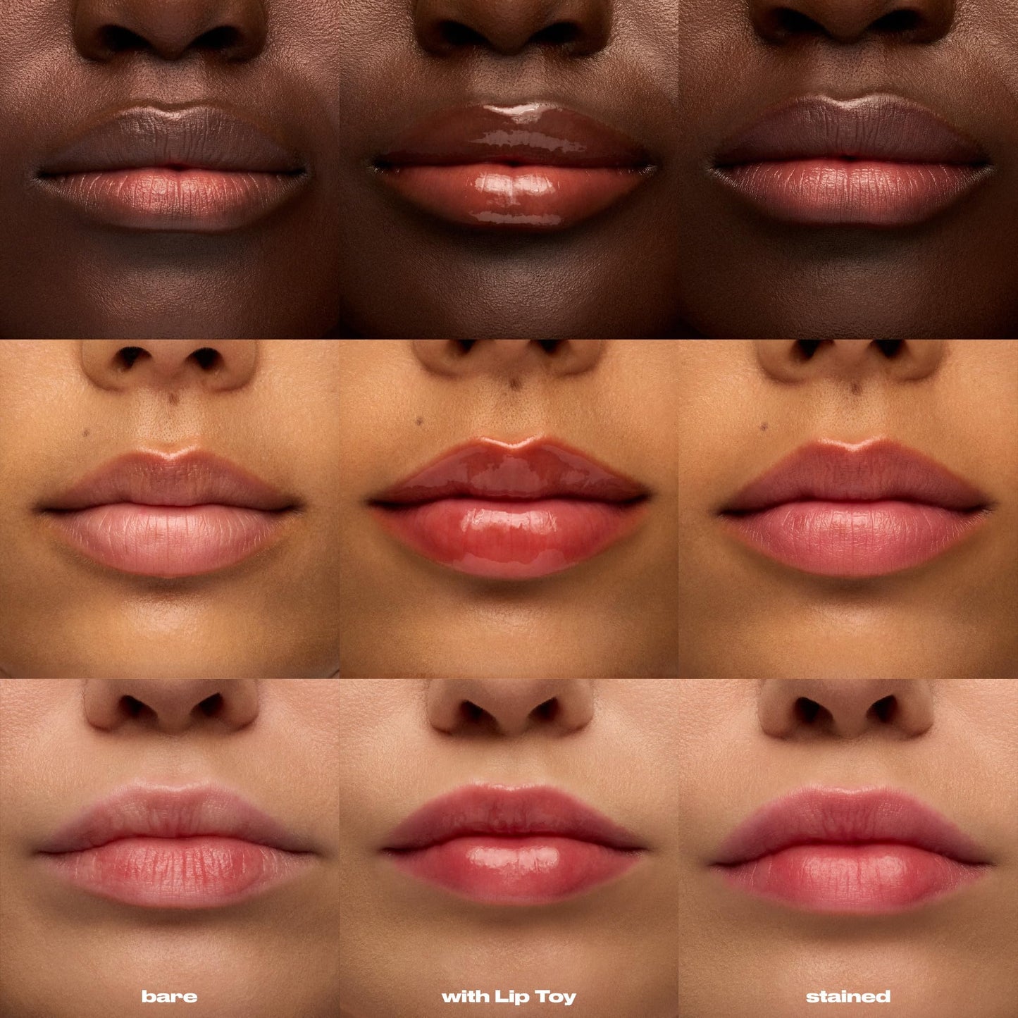 Urban Decay Lip Toy pH Staining Lip Oil - Lip-Caring Oil With Up To 24HR Hydration + All-Day pH-Reactive Stain, High Shine Non-Sticky Gloss - Fuzzed (Peach Gummy Rings) - Warm Nude Peach, Low Stain