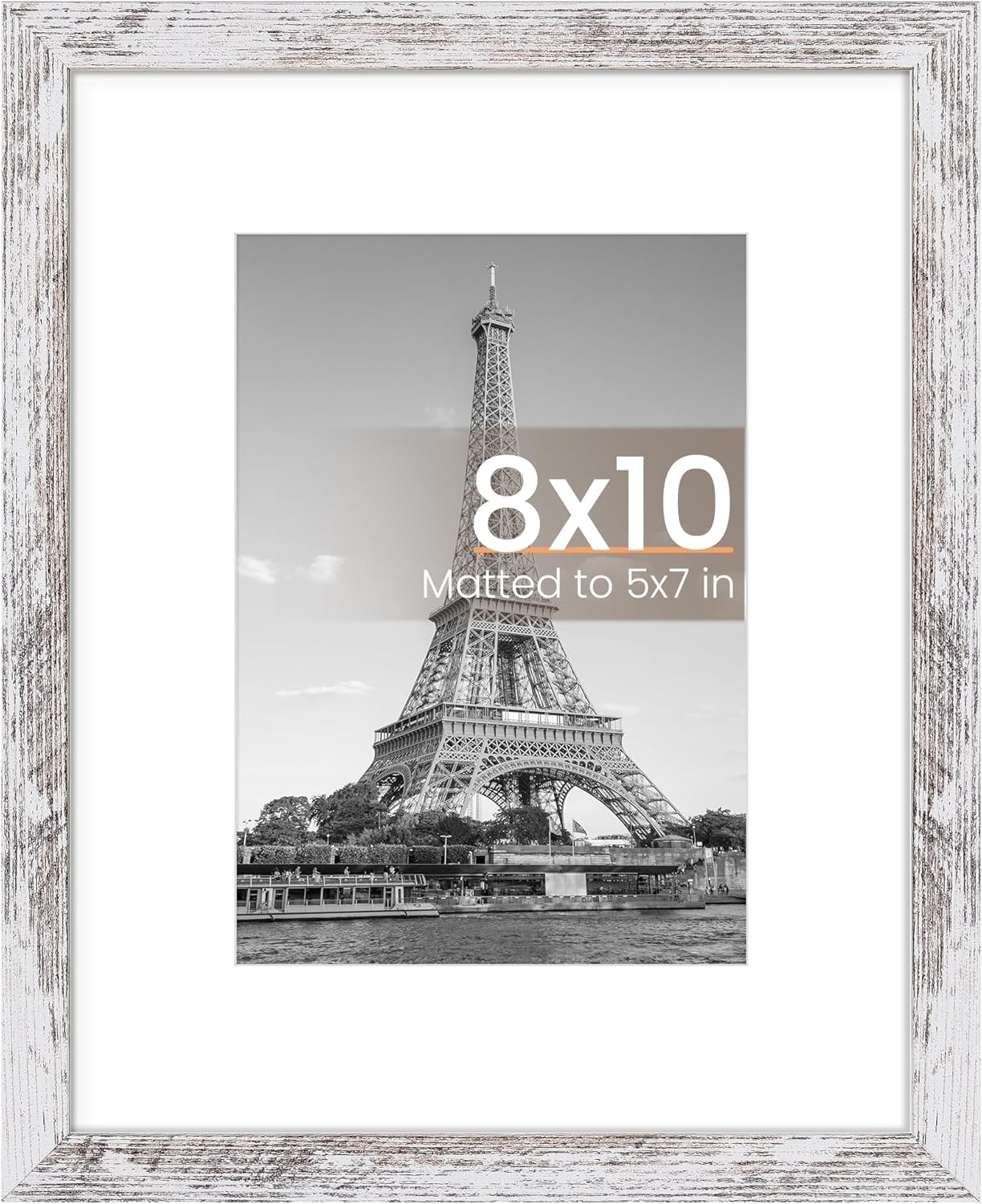 Upsimples 11x14 Picture Frame - Display 8x10 Photos with Mat or 11x14 Without Mat | Black Wall Hanging Frame