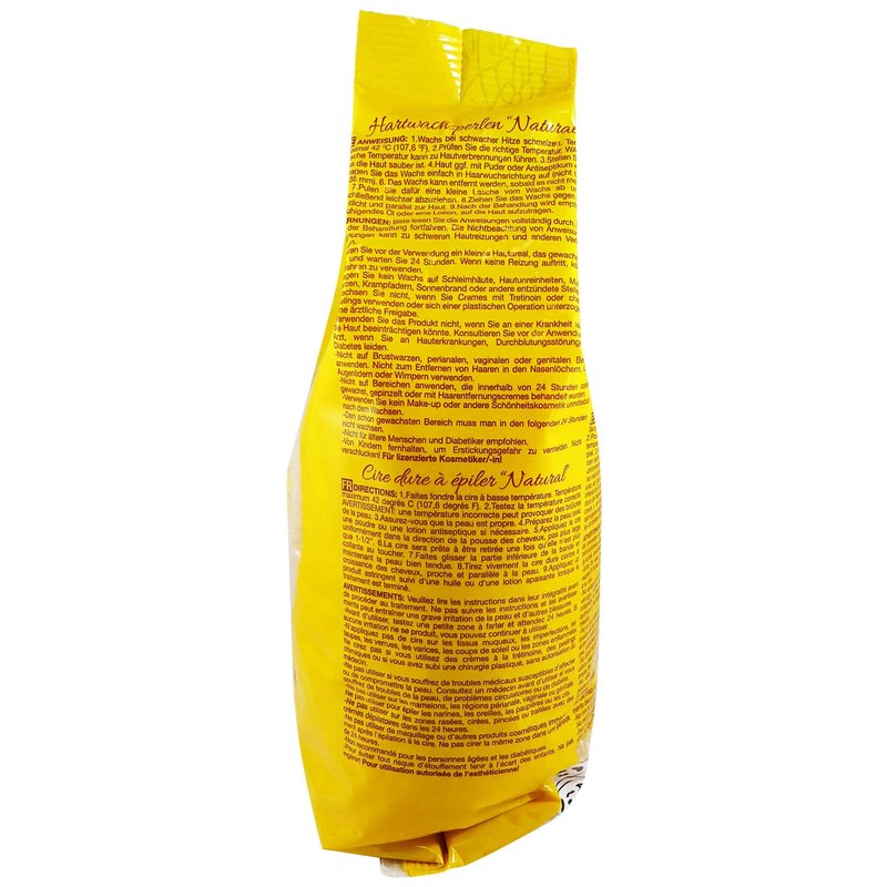 Waxness Film Hard Wax Beads Natural 2.2 lb (1 kg) – Stripless Professional Hard Wax for Face & Body, Smooth Application, Suitable for Sensitive Skin – Made in Italy