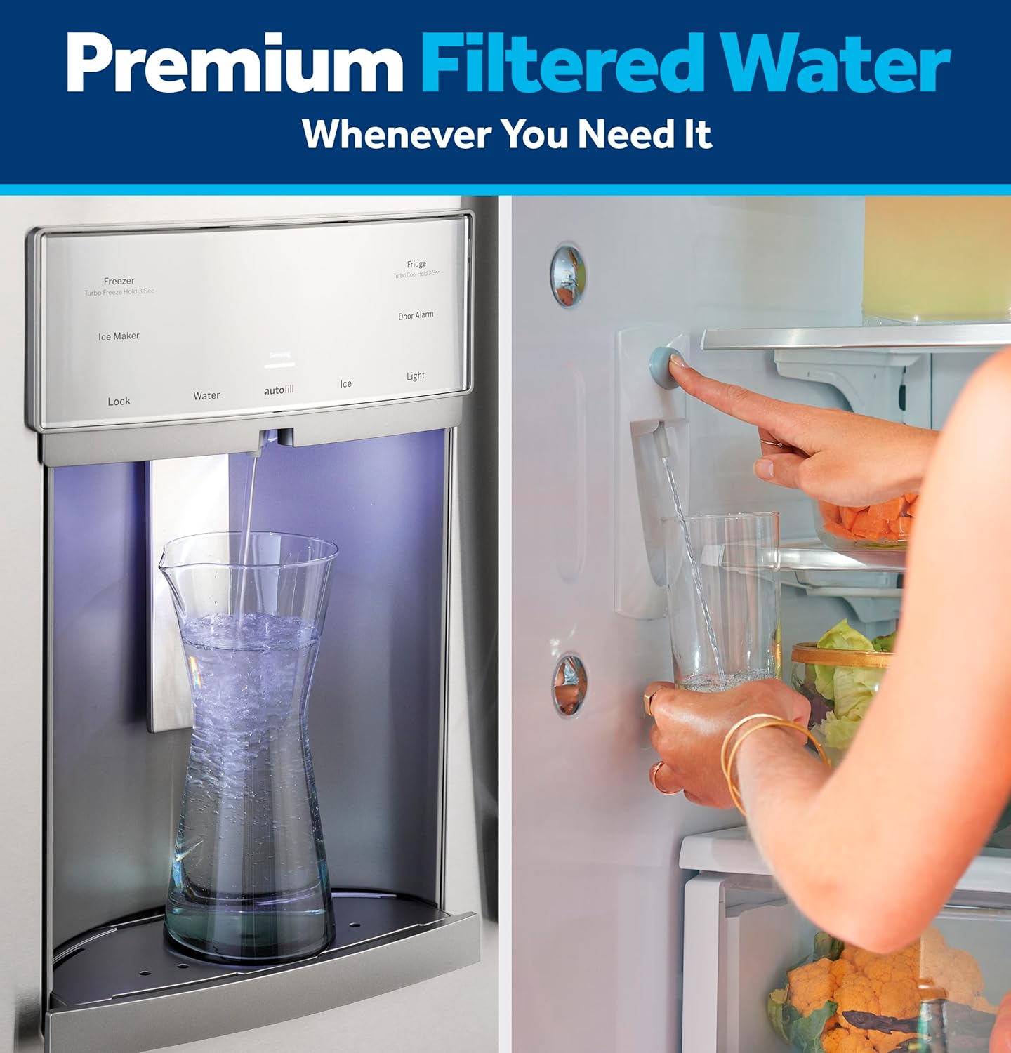 GE Refrigerator Water Filter - Genuine RPWFE Replacement | Reduces Lead, Sulfur & 50+ Impurities - 1 Pack