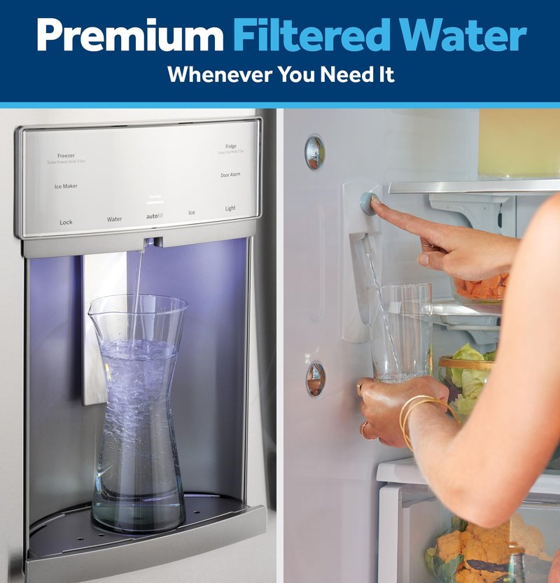 GE RPWFE Refrigerator Water Filter, Genuine Replacement Filter, Certified to Reduce Lead, Sulfur, and 50+ Other Impurities, Replace Every 6 Months for Best Results, Pack of 1