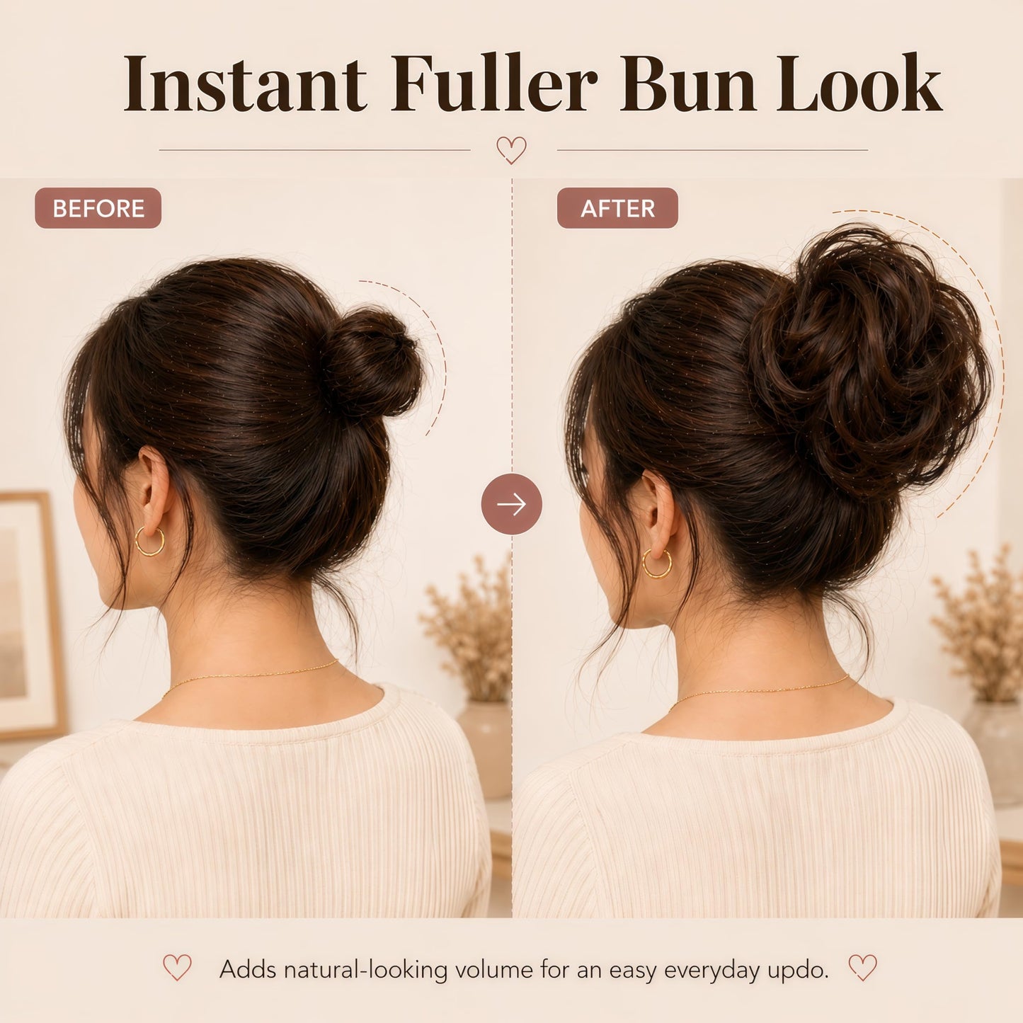 Amchoice Messy Bun Hair Piece 2 Pcs Elastic Wavy Curly Bun Hair Pieces for Women Instant Volume Lightweight Synthetic Chignon Hairpieces for Girls Daily Wear Party Travel(18H613#)