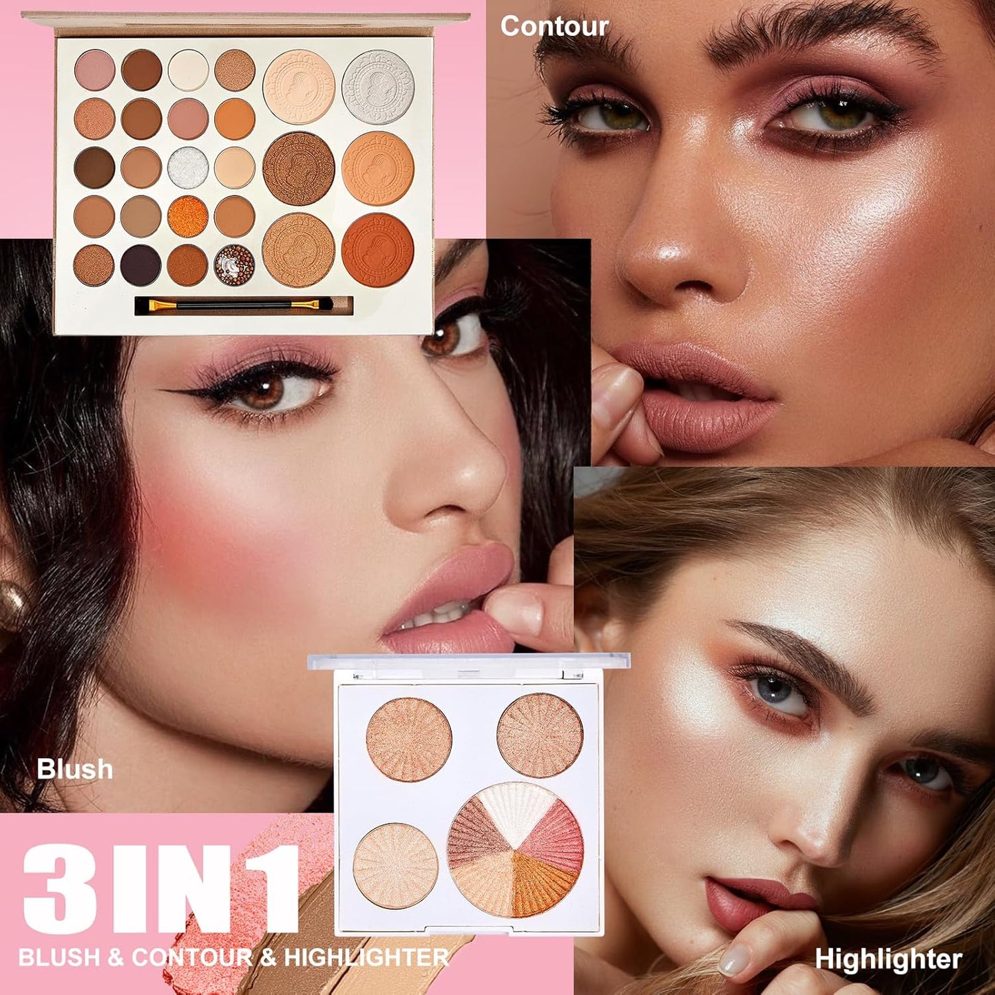 Makeup Kit for Women - All-in-One Essential Set with Foundation, Eyeshadow Palette, Lipstick & Brushes | Perfect Gift Bundle