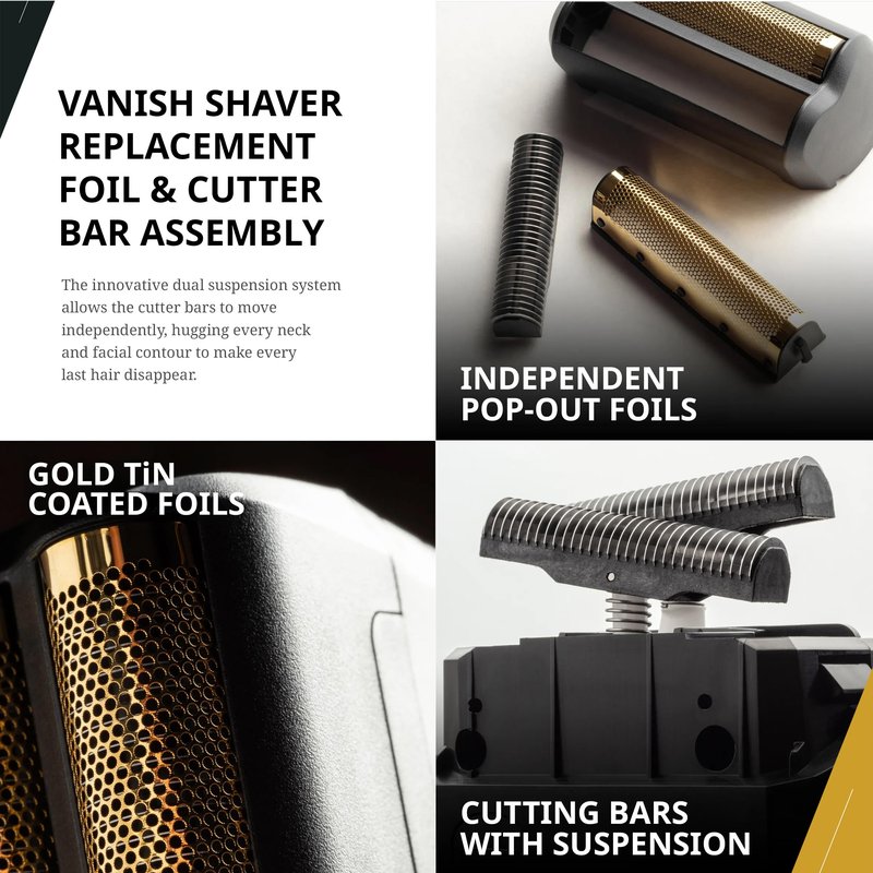Wahl Professional 5 Star Vanish Shaver, Cordless, Lithium-Ion Battery, Pop-Out Foil Bars, Ergonomic Design, 100+ Minute Runtime