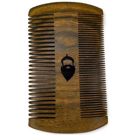 Split-leaf Sandalwood Beard Comb - Dual-sided Sandalwood Pocket Comb