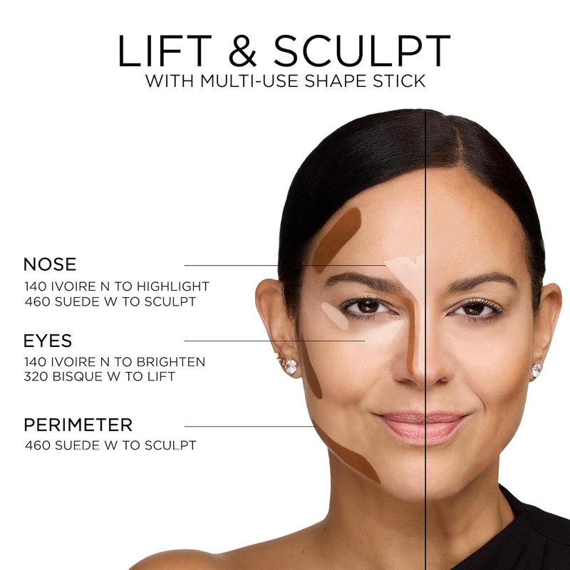 Lancôme Teint Idole Shape Stick - Multi-Use Foundation & Concealer for All Skin Types | Hydrating Medium to Full Coverage