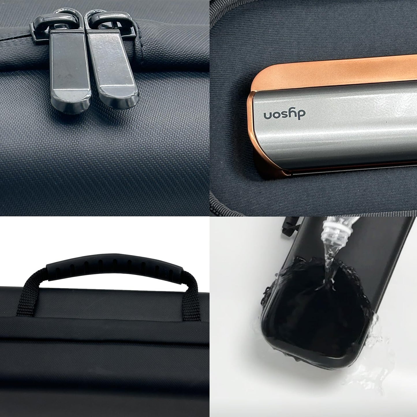 Honlyn Travel Case for Dyson Airstrait Straightener, Airstrait HT01 Carrying Case Dyson Hair Straightener PU-Hard Shell Travel Storage Bag Accessories