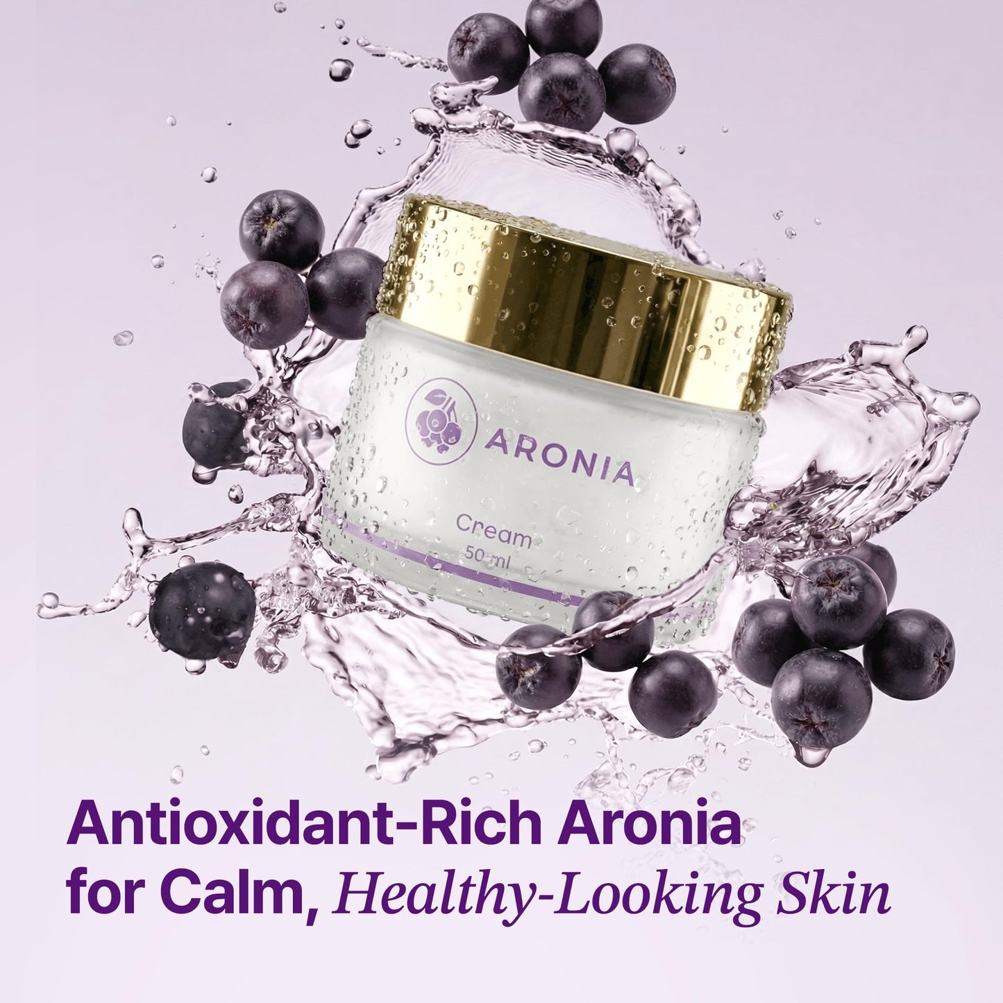 LAMUAMOR Aronia Extract Day Night Cream for Face Neck with Antioxidant Formula, Hydrating Moisturizer, Brightening 1.76 oz