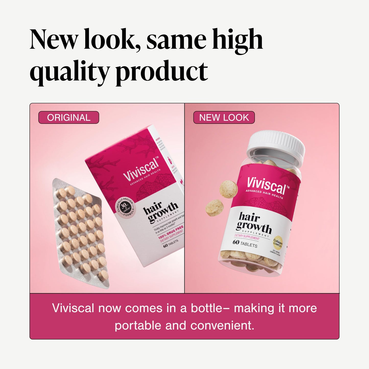 Viviscal Hair Growth Supplements for Women for Thicker, Fuller Hair, Nourishes Thinning & Loss, with Proprietary Collagen Complex, 60 Tablets, 1 Month Supply