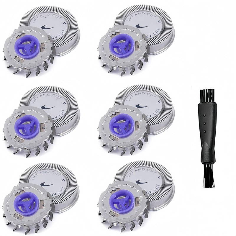 6-Pack HQ56 Replacement Shaver Heads Compatible with Philipss Norelco hq56 Replacement Heads HQ5625 HQ380 HQ489 HQ6863 hq5810 isoseries Razor Shaving Heads Blade