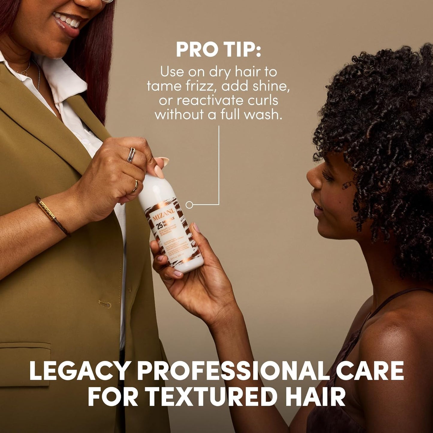 Mizani 25 Benefit Miracle Milk - Leave-In Conditioner for Curly Hair | Coconut Oil, Anti-Frizz, Paraben-Free