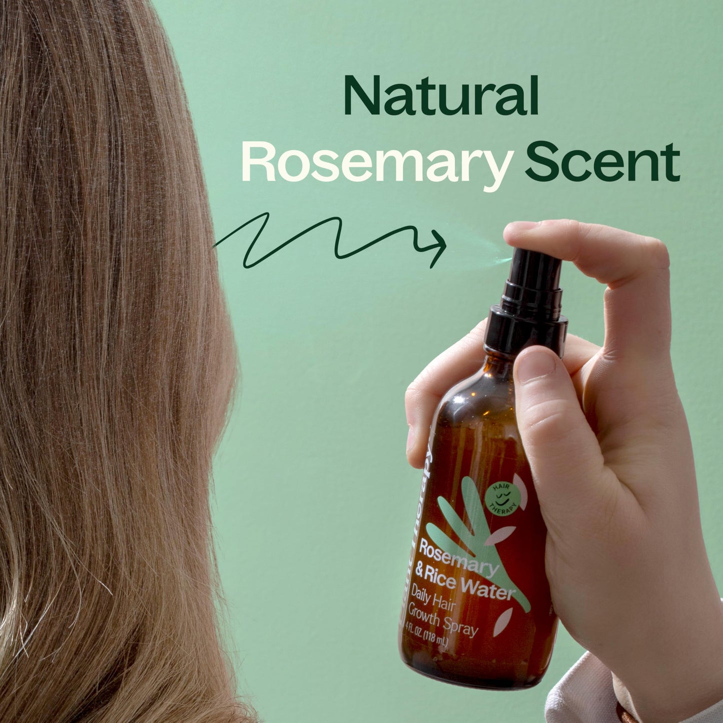 Plant Therapy Rosemary & Rice Water Spray 4 oz Daily Hair Growth Spray, Maximizes Natural Hair Growth, Boosts Strength & Elasticity, Adds Volume & Shine