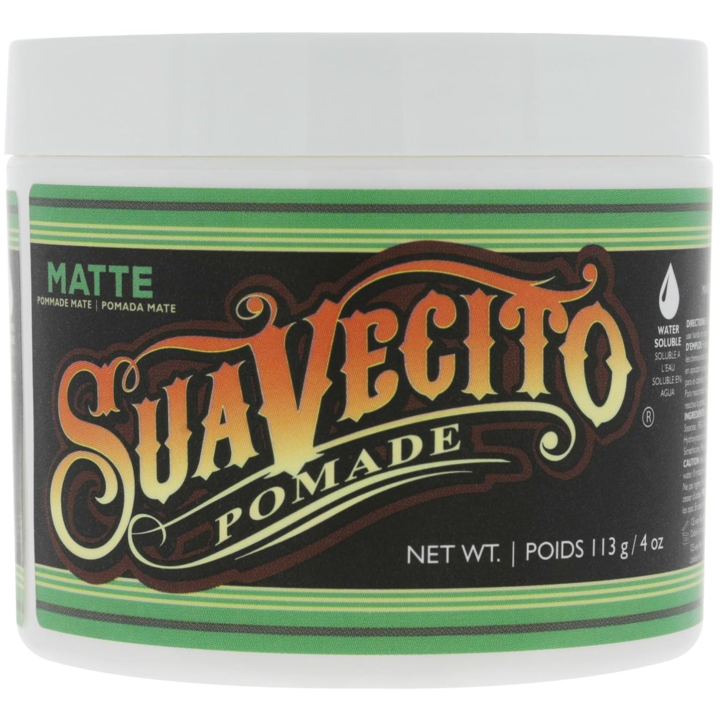 Suavecito Pomade - Matte Hair Paste For Men | Medium Hold, Shine-Free, 4 oz, 2 Pack