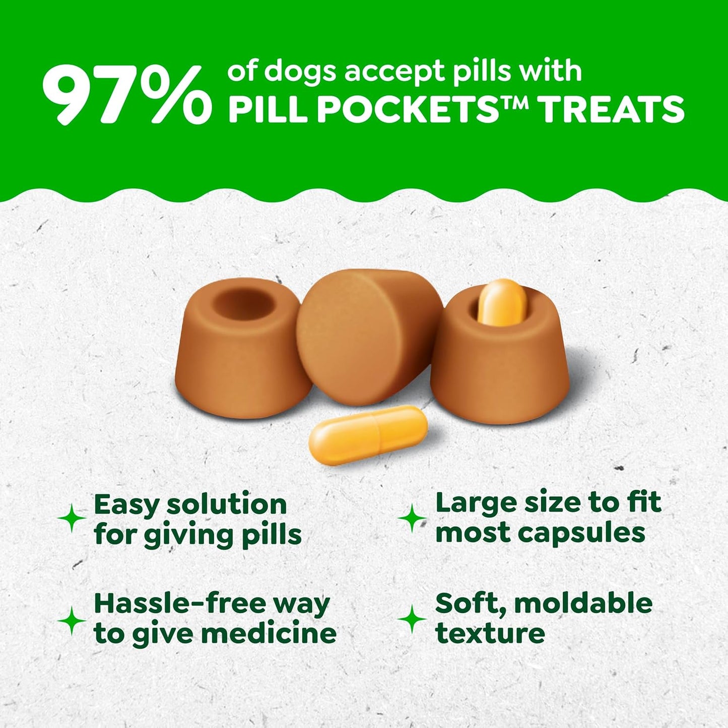 Greenies Pill Pockets for Dogs - Large Peanut Butter Treats for Medication | 15.8 oz Pouch