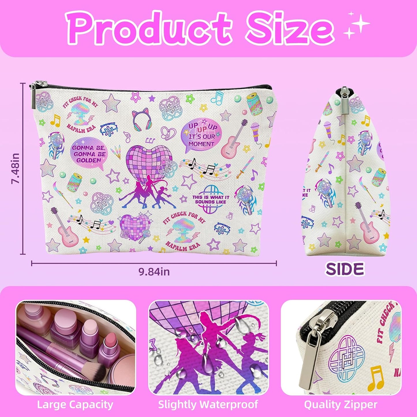 Kpop Merch Makeup Bag | Perfect Gift for K-Pop Fans | Stylish & Functional Design