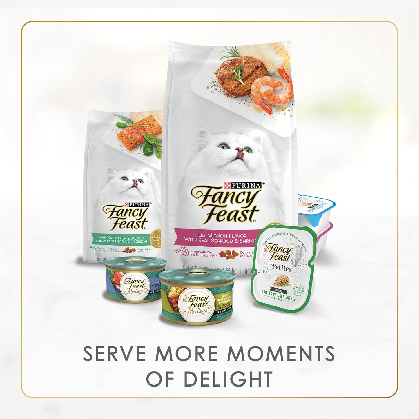 Purina Fancy Feast - Grilled Wet Cat Food Variety Pack | Seafood Collection - 24 x 3 oz. Cans