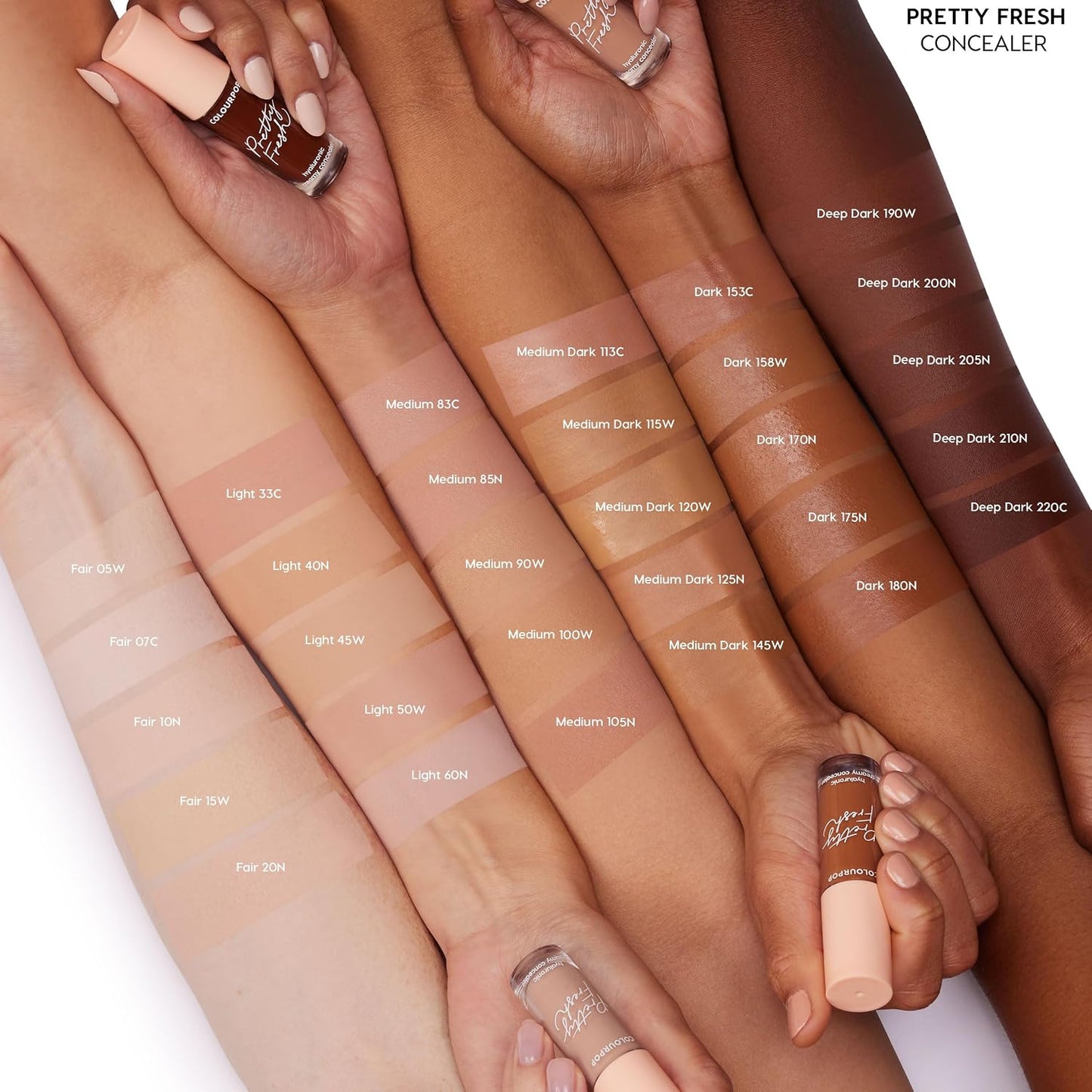 ColourPop Pretty Fresh Creamy Concealer - Full Coverage Hydrating Concealer with Hyaluronic Acid | Light 45W (0.3 oz)