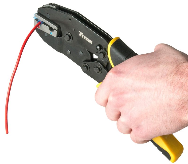 Titan 11950 Ratcheting Wire Terminal Crimping Set, 7-Piece
