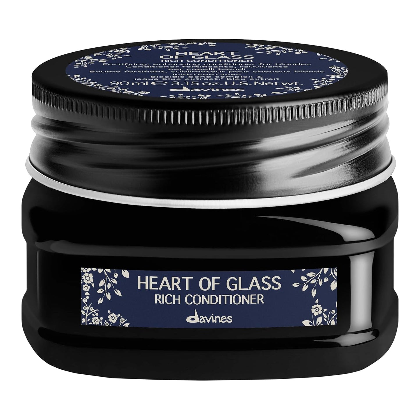 Davines Heart of Glass Conditioner - Fortifying Treatment for Blonde & Silver Hair | Nourishing Biacidic Bond Complex, Weightless Finish