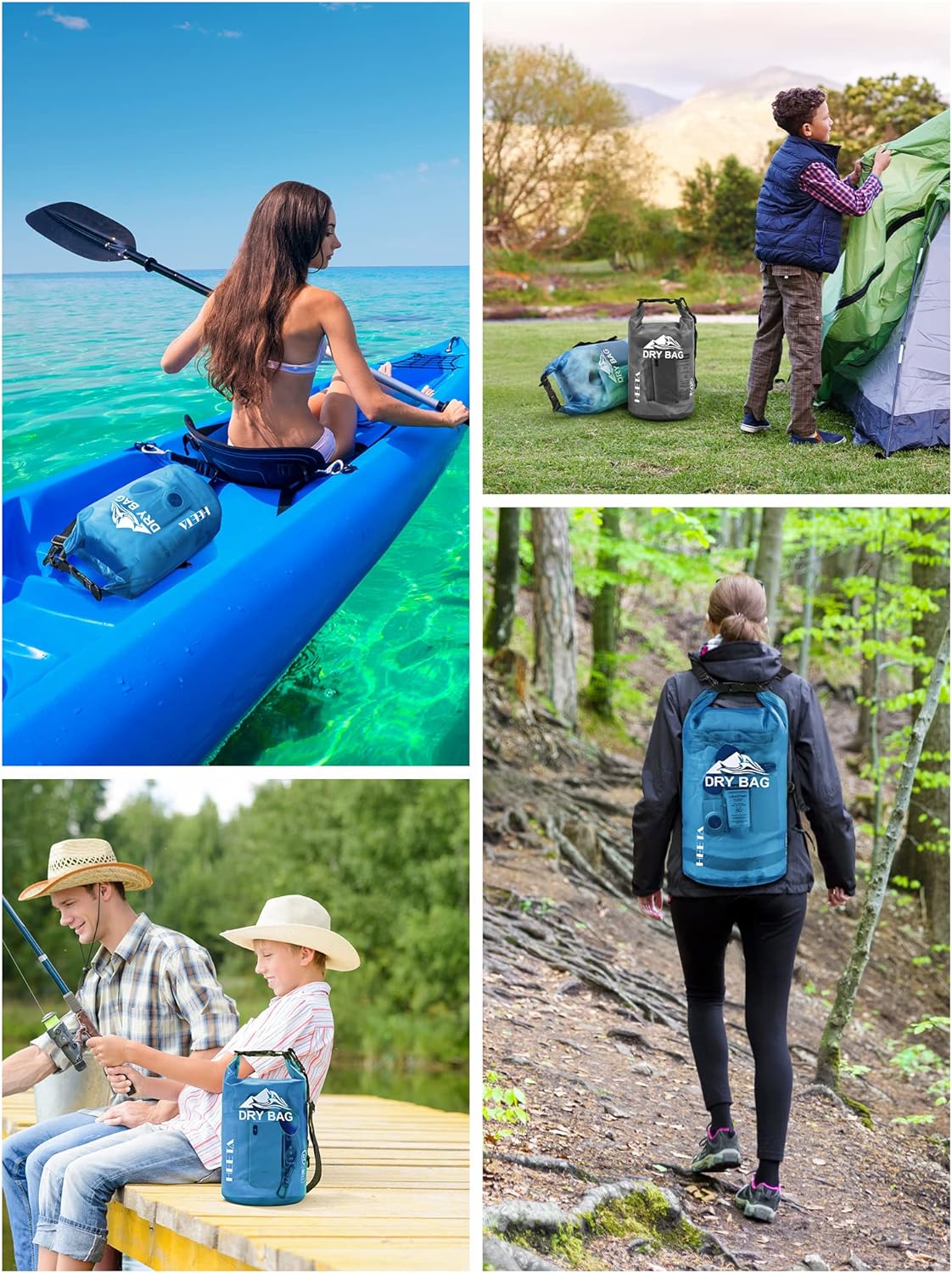 Waterproof Dry Bag - Lightweight Roll Top Storage Backpack for Travel, Swimming, Boating | 5L/10L/20L/30L/40L Sizes