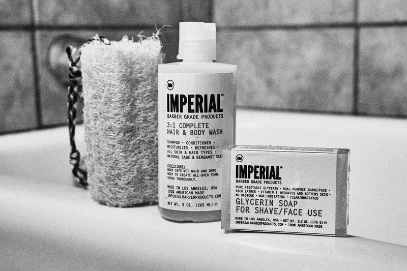 Imperial Barber Glycerin Soap for Shave & Face Use, 6.2 oz.