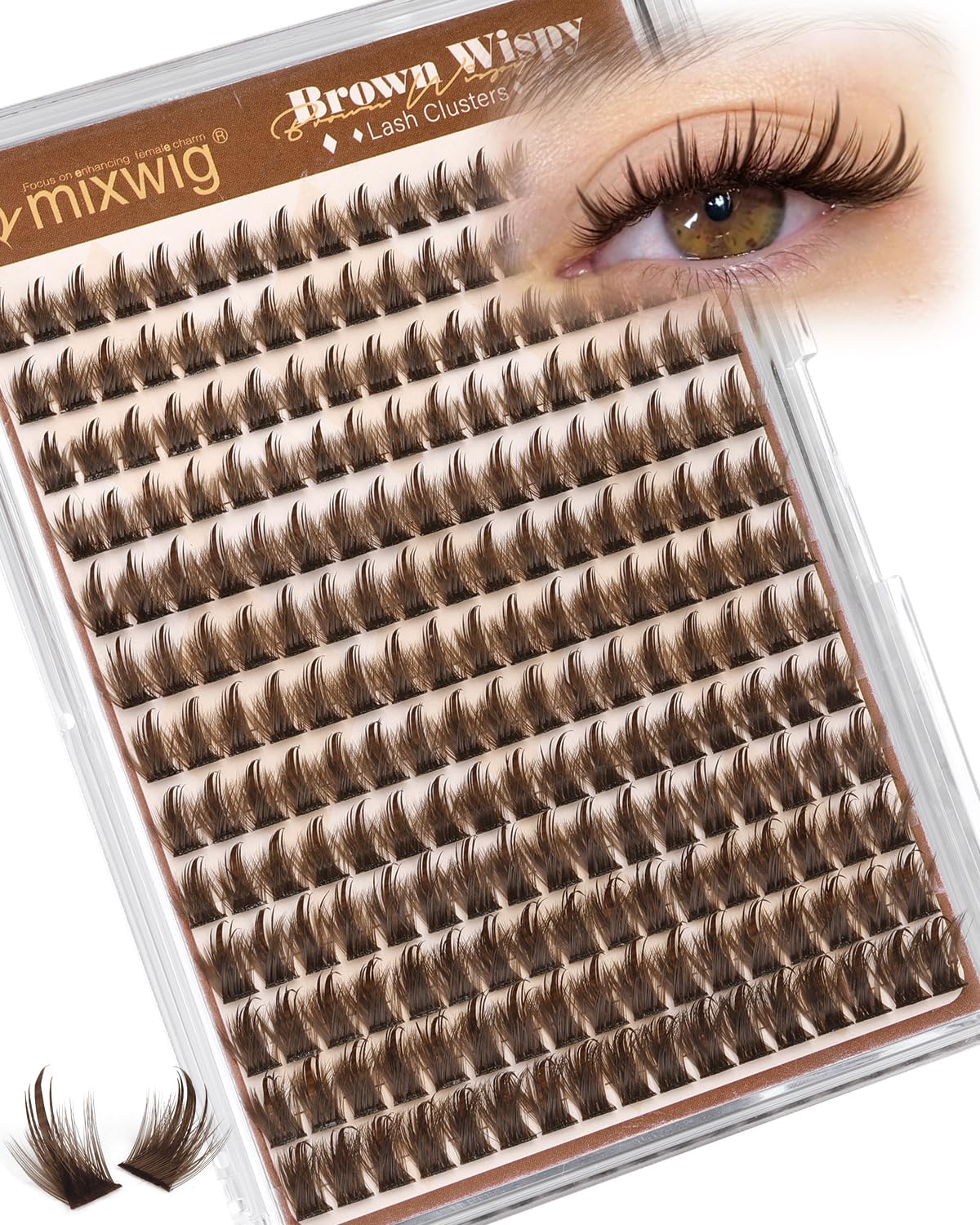 Eyelash Clusters - Portable Wispy Individual Lashes for Travel | Mini Pack 10-16MM CD Curly Extensions