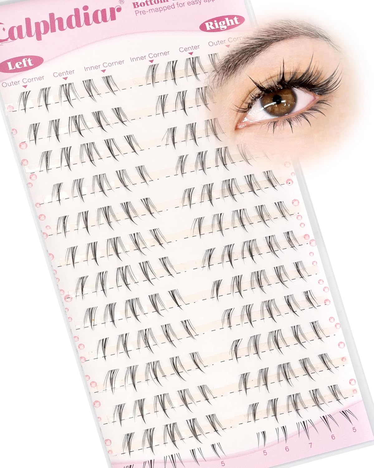 Natural Lash Clusters - DIY Wispy Eyelash Extensions | C-Curly 11-13mm Short Lashes - 164pcs