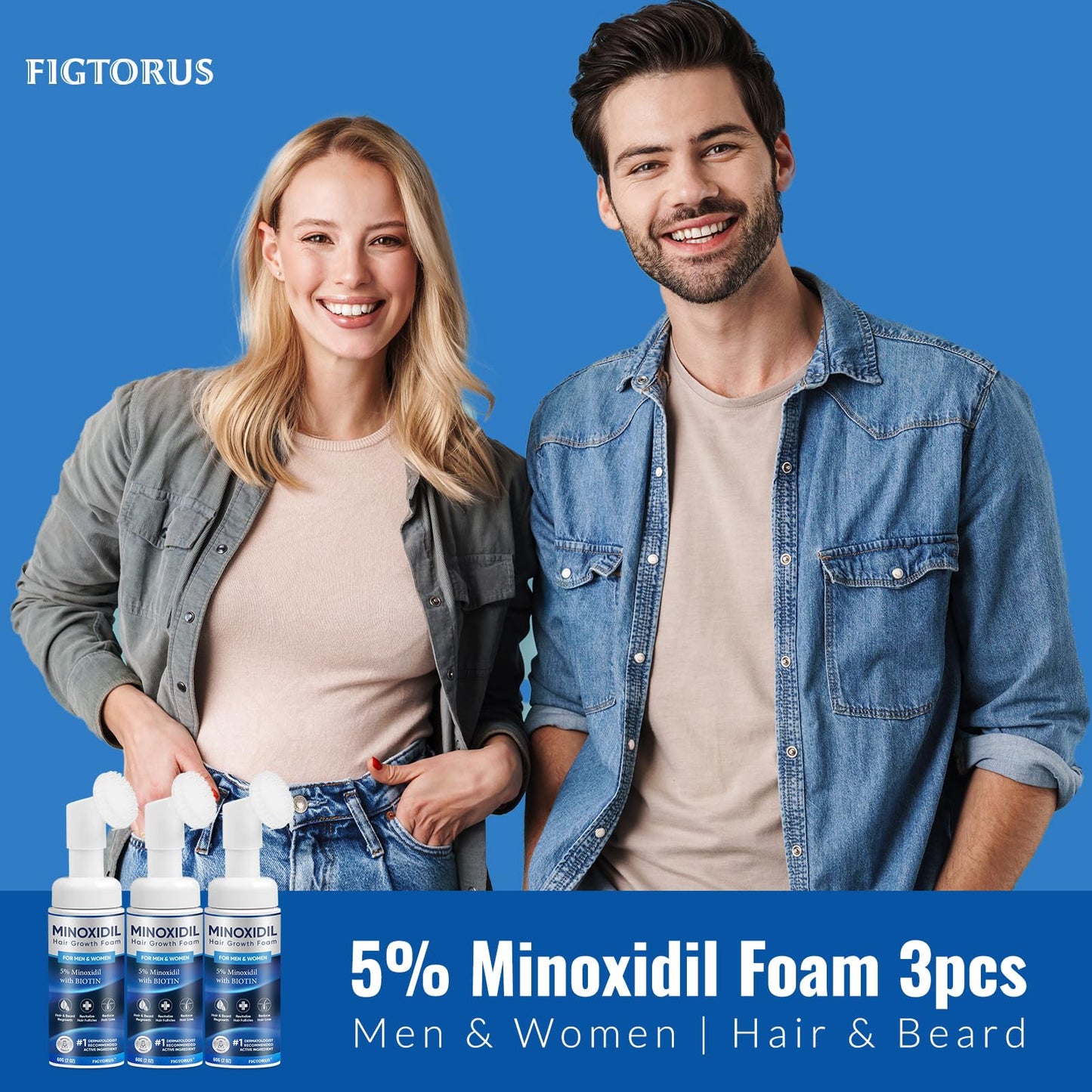 5% Minoxidil Foam, Minoxidil for Men Foam, Minoxidil for Women Hair Growth, Minoxidil for Men and Women. (6 Ounce)