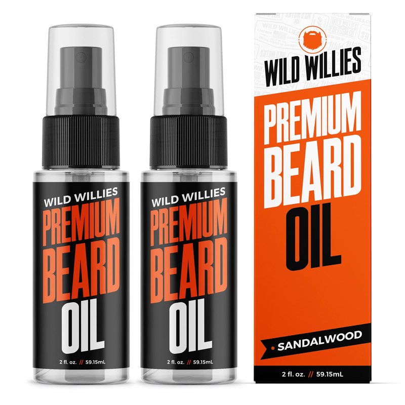 Wild Willies Beard Oil for Men - Natural ingredients Promote Deep Conditioning - Removes Itch & Dandruff - Deep Softening Treatment - Best Beard Oil & Conditioner - 2 Fl Oz, (Pack of 2)
