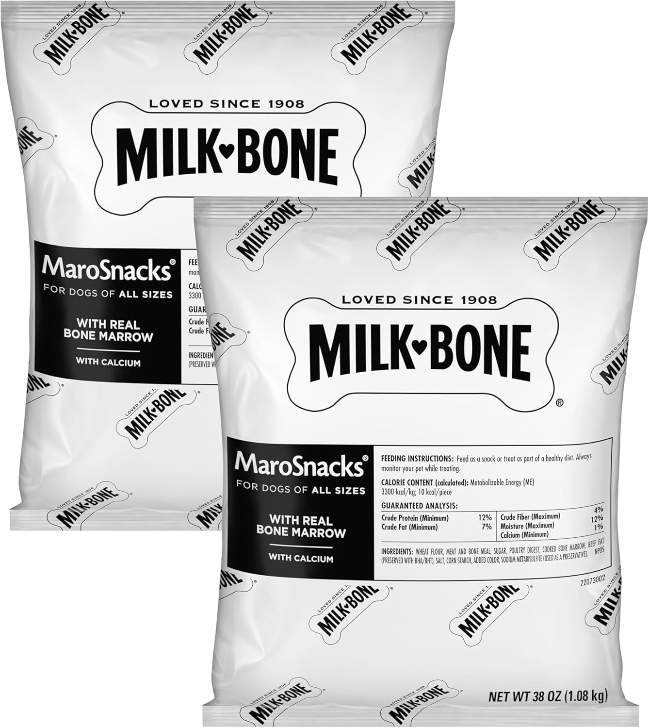 Milk-Bone MaroSnacks Small Dog Treats - Real Bone Marrow, 40 Oz Canister | Delicious & Nutritious