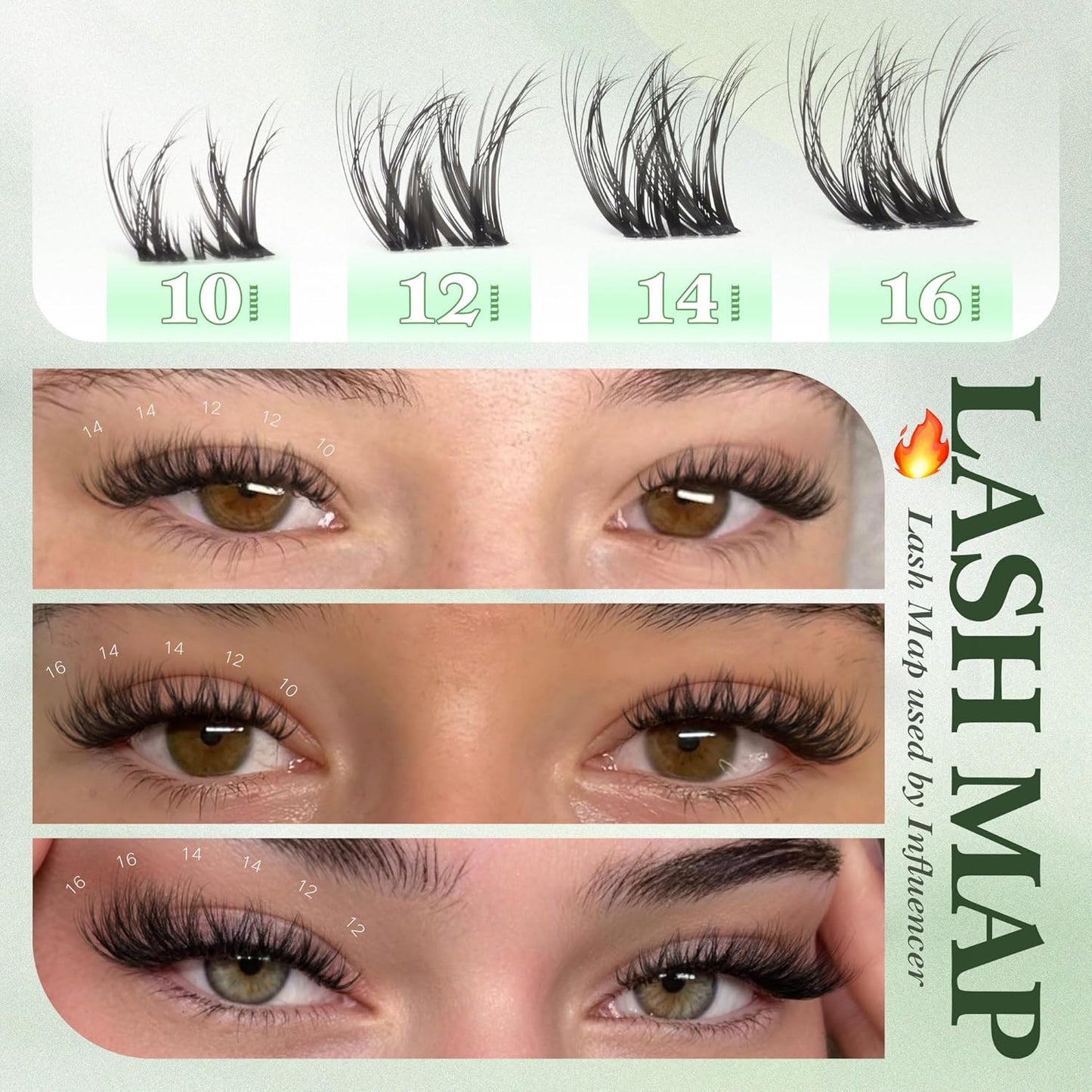 Wispy Lash Clusters - Natural D-Curl Eyelash Extensions with Clear Band | 10-16MM Individual Lashes