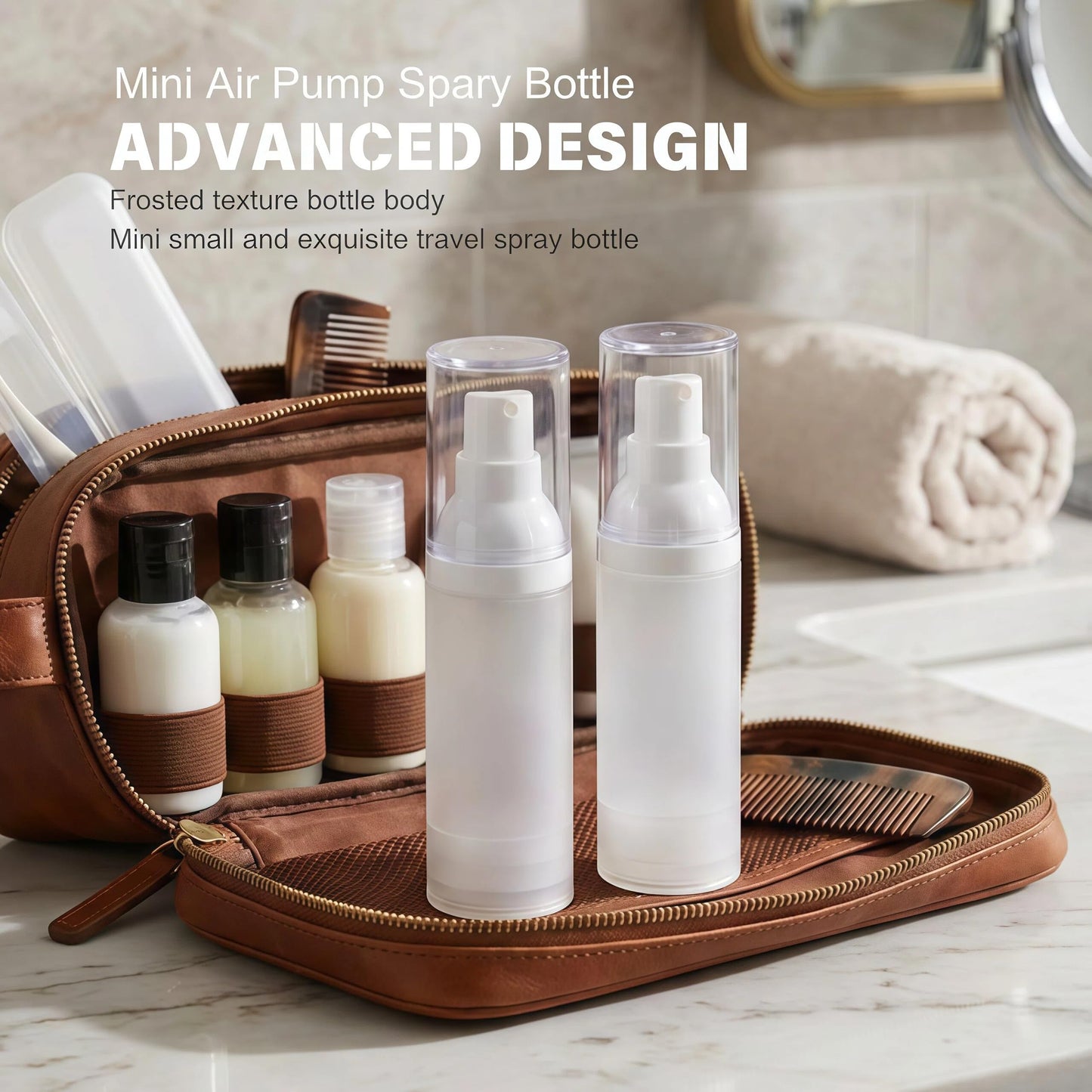 360° Angle Work - Small Spray Bottle | 1oz/30ml - Mini Spray Bottle - TSA Approved Travel Bottles | Portable Refillable Leak Proof | For Perfume Toner Hair spray Facial Moisturizing | 1oz/30ml-Pack 2