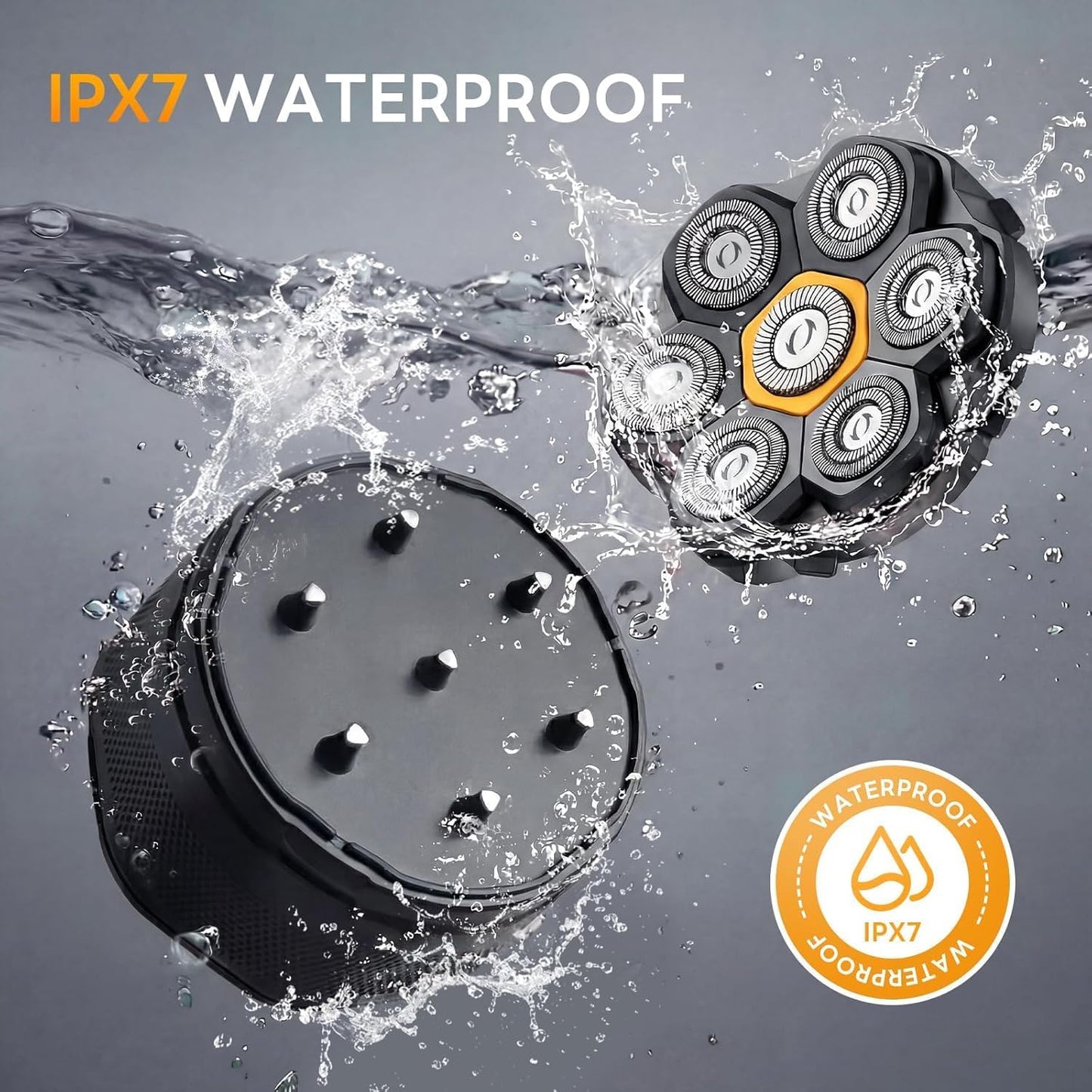 Head Shavers for Bald Men - IPX7 Waterproof 6D Magnetic Blades | Fast 3-Minute Smooth Shave, Easy Clean, LED Display