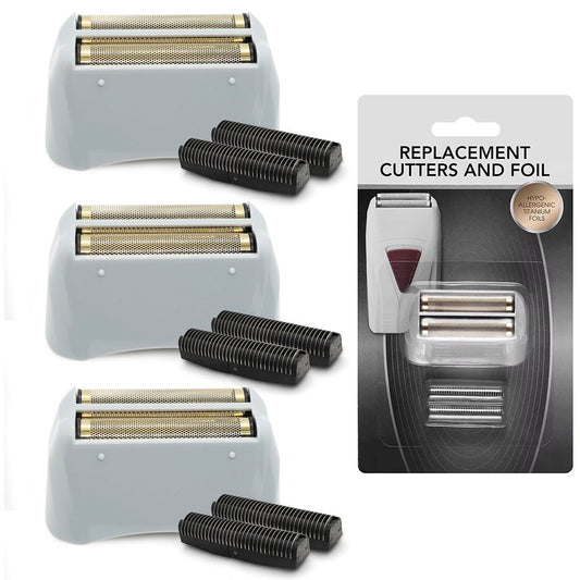 3 Pack for Shaver Foil TS-1 TS-2, Pro Shaver Replacement and Cutters Compatible with Andis ProFoil Lithium foil Shaver, Andis Blade Replacement with Stainless Steel Design for Smooth Shaving