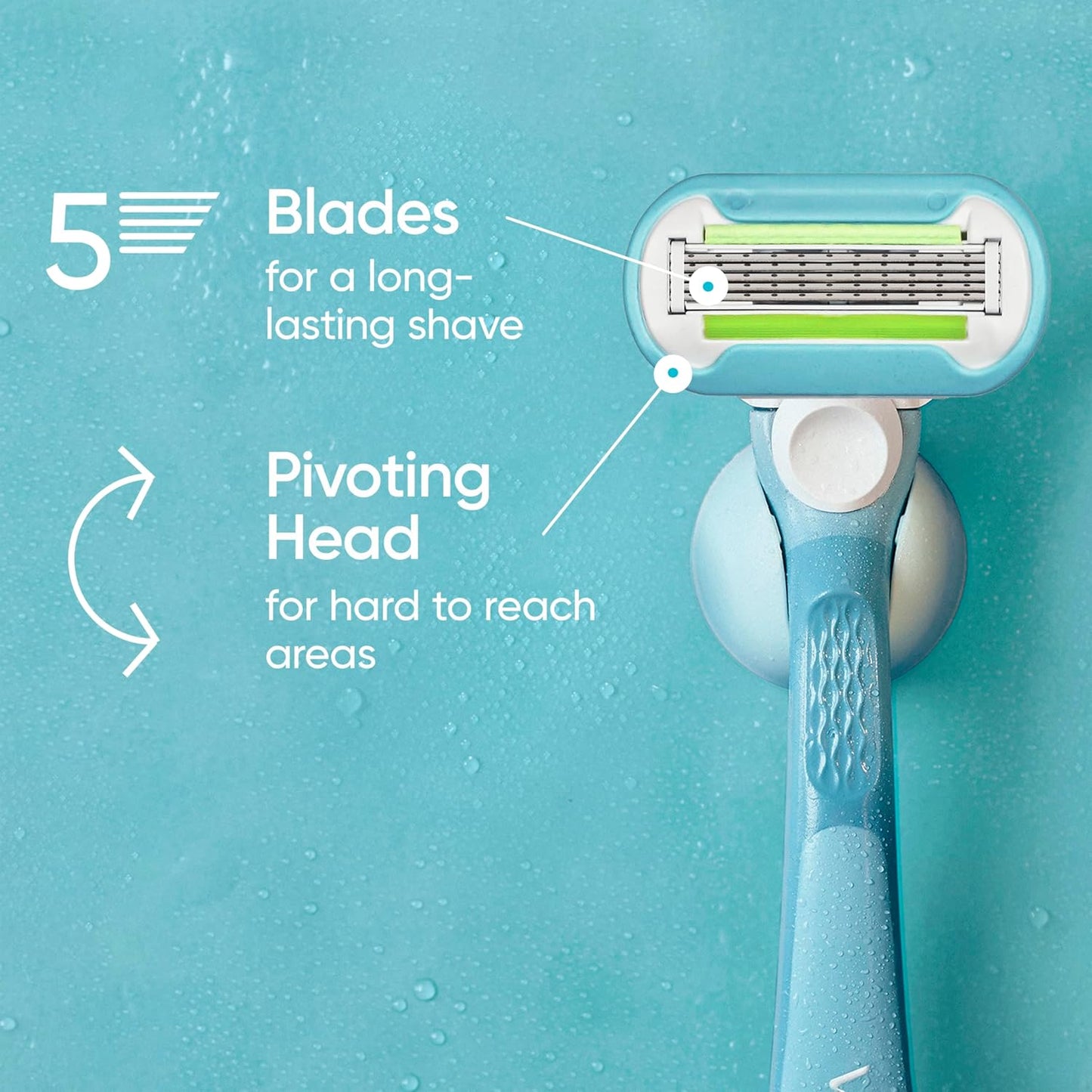 Gillette Venus Women's Razor Blade Refills - Extra Smooth 5-Blade | 4 Count + Sensitive 2 Count