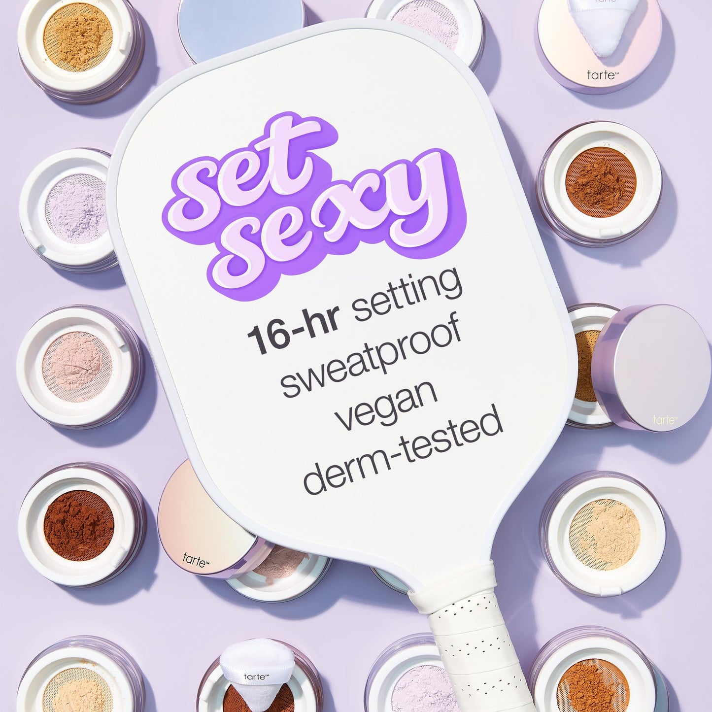 tarte creaseless setting powder – Loose Face Powder, Lightweight Oil-Absorbing Formula for Longwear Finish, Vegan & Cruelty-Free, full size, pink