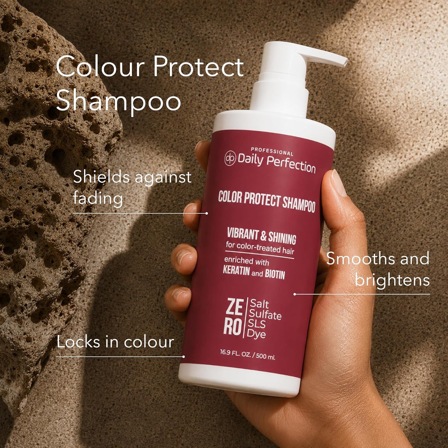 Color Protect Shampoo - Biotin & Keratin Formula for Vibrant, Shining Color-Treated Hair | 16.9 Fl Oz