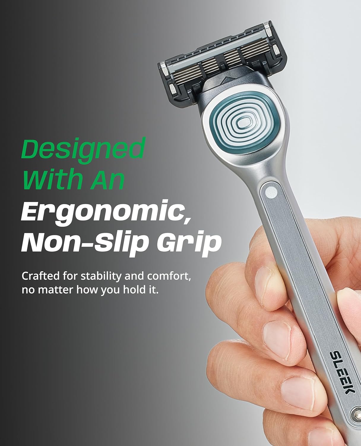 DORCO Sleek 6 Blade Razor for Men - Multi-Flex Technology for a Smooth Shave | Includes Handle + 2 Cartridges