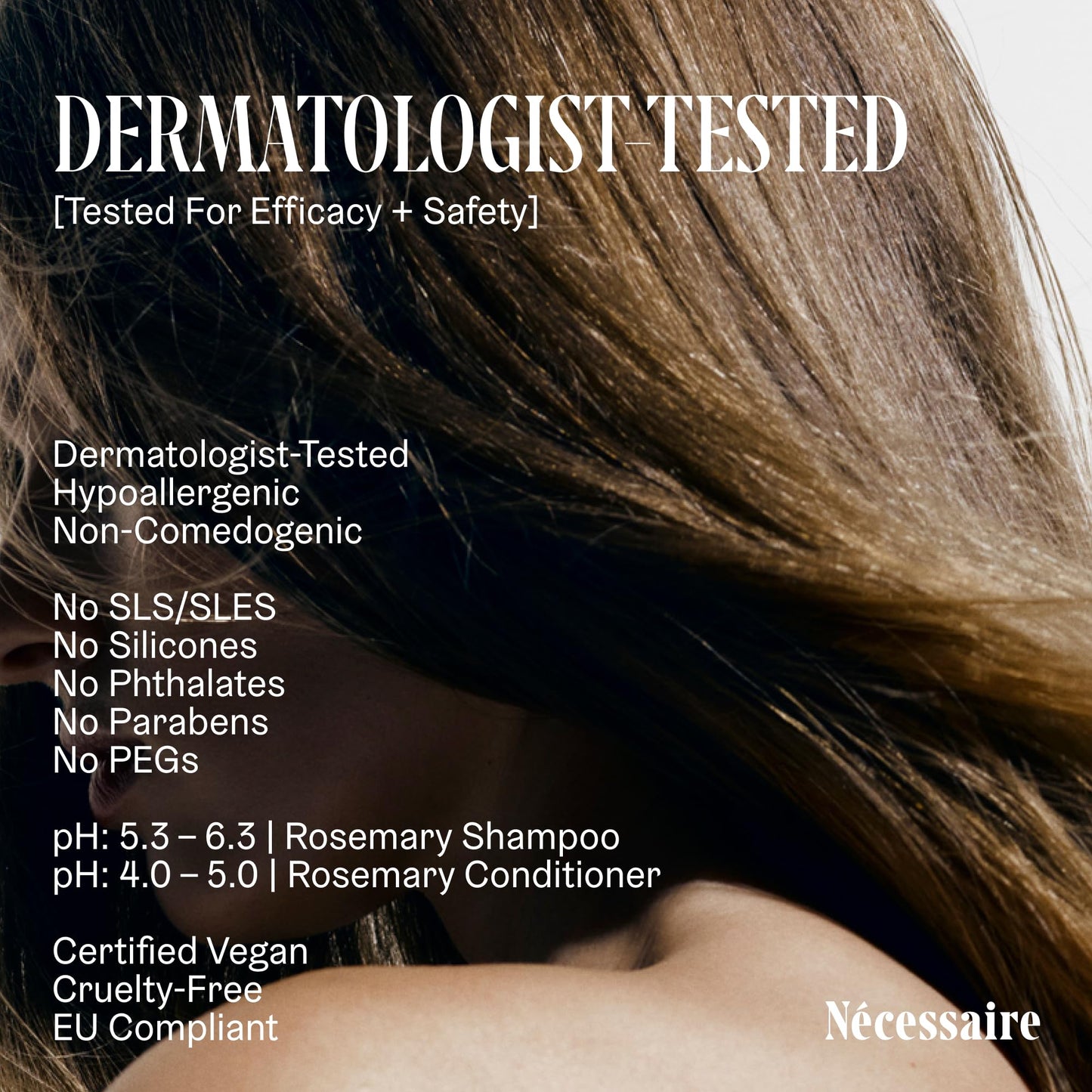 Nécessaire Rosemary Hair Duo | Multi-Protein Strengthening Rosemary Shampoo and Conditioner Set For Thinning Hair. For Women + Men. Free Of Sulfates. Color-Safe. 250 ml / 8.4 oz