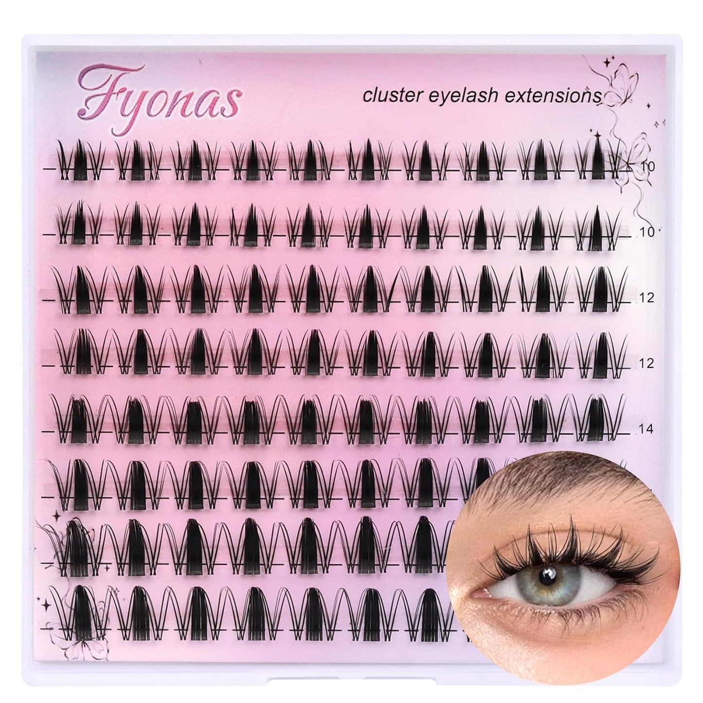 Manga Eyelash Clusters - Spiky Individual Lashes for Volume & Cosplay | 80Pcs C Curl