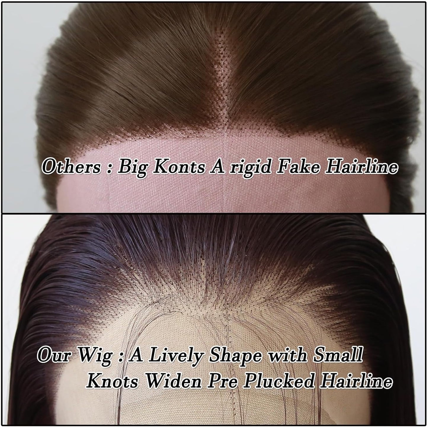 99J Burgundy Lace Front Wig - Long Straight Synthetic Hair, Pre-Plucked Natural Hairline for Black Women | Heat Resistant Fiber, Daily Wear