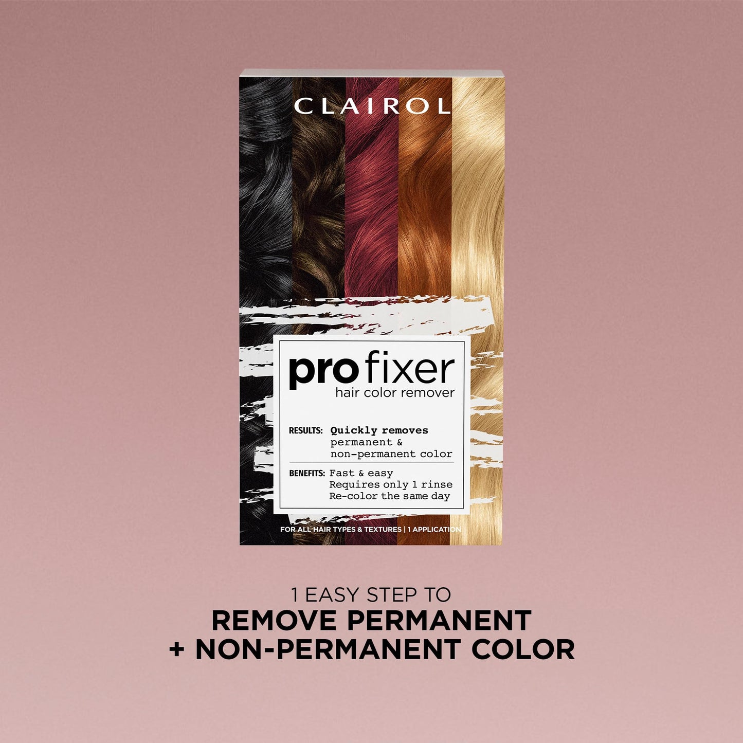 Clairol Pro Fixer Hair Color Remover Kit | Remove Permanent and Non-Permanent Color | Quick and Easy With Only 1 Rinse